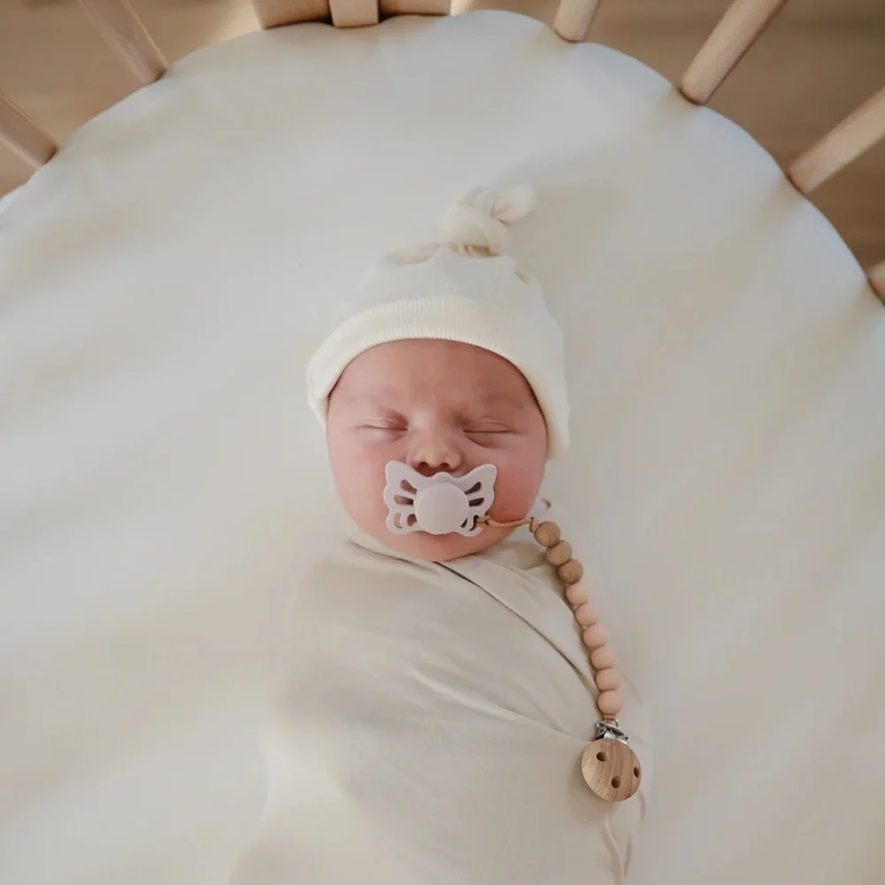 White and Gray 2ct Fitted Bassinet Sheets